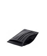 PIQUADRO BLACK SQUARE Porte-cartes plat en cuir noir - Portefeuilles Homme - 3