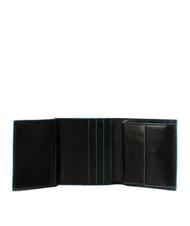 PIQUADRO BLUE SQUARE  Portefeuille en cuir avec logo m&eacute;tallique noir - Portefeuilles Homme - 3