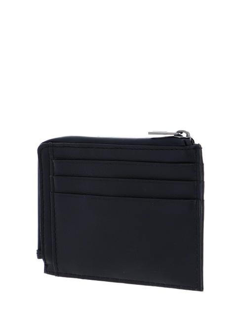 URBAN  Porte-cartes en cuir avec zip Noir - Portefeuilles Homme