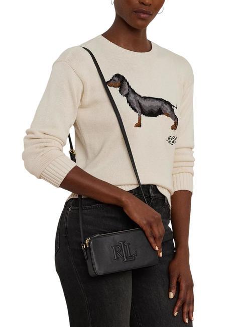 WITLEY Portefeuille pochette avec bandouli&egrave;re noir2 - Sacs pour Femme