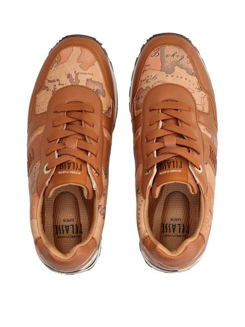 WENDY JR Baskets Cuir / Beige G&eacute;o - Chaussures Femme