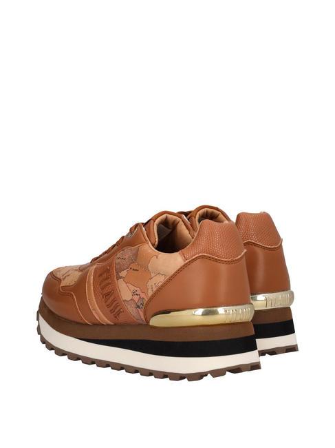 WENDY JR Baskets Cuir / Beige G&eacute;o - Chaussures Femme