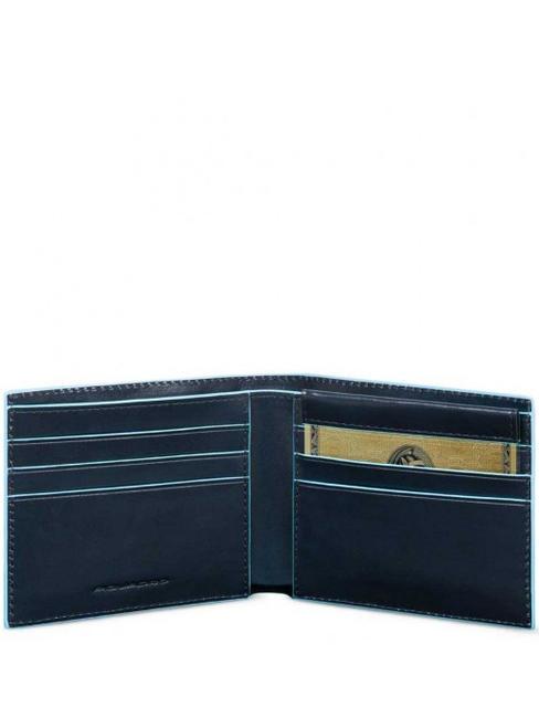 BLUE SQUARE Porte-feuille en cuire bleu - Portefeuilles Homme