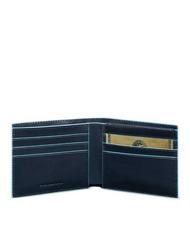 PIQUADRO BLUE SQUARE Porte-feuille en cuire bleu - Portefeuilles Homme - 2