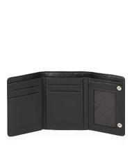 PIQUADRO P16 Portefeuille en cuir et tissu CHEVRON / NOIR - Portefeuilles Homme - 2