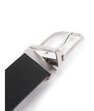 PIQUADRO C74 Ceinture r&eacute;versible en cuir noir bleu - Ceintures - 3