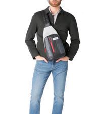 PIQUADRO URBAN Sac bandoulière en cuir gris noir - Sacs à dos pour ordinateur portable - 5