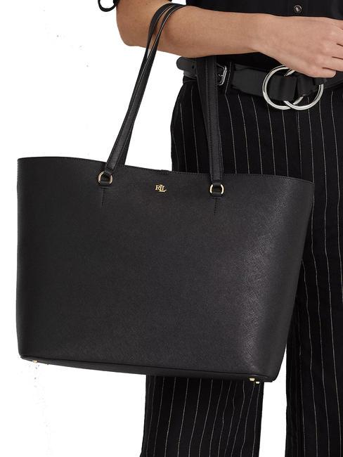 KARLY  Grand sac cabas en cuir NOIR - Sacs pour Femme