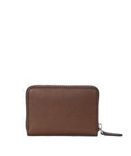 RALPH LAUREN RL LOGO Petit portefeuille zippé en cuir acajou foncé - Portefeuilles Femme - 3