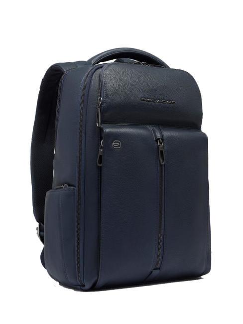 HEDLEY Sac &agrave; dos pour ordinateur portable 14" en cuir bleu - Sacs &agrave; dos pour ordinateur portable