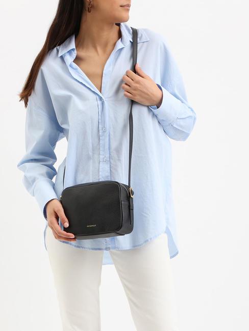 CHERRY Sac appareil photo en cuir martel&eacute; lait de coco - Sacs pour Femme