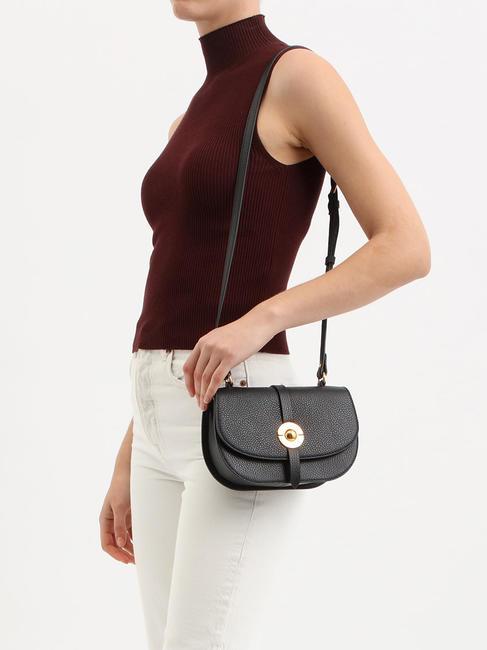 MARGHERITA Sac Saddle en cuir martel&eacute; menthe poivr&eacute;e - Sacs pour Femme