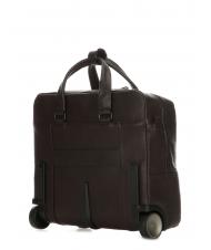 PIQUADRO CAMPIONARIO - BLACK SQUARE Trolley pilote pour ordinateur portable 15,6", en cuir cheveux noirs - Pilot case et Sacs ordinateur &agrave; roulettes - 2