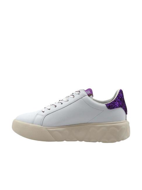 HEART 45 Baskets en cuir blanc/iris - Chaussures Femme