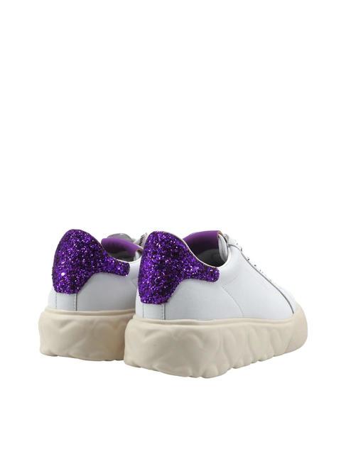 HEART 45 Baskets en cuir blanc/iris - Chaussures Femme