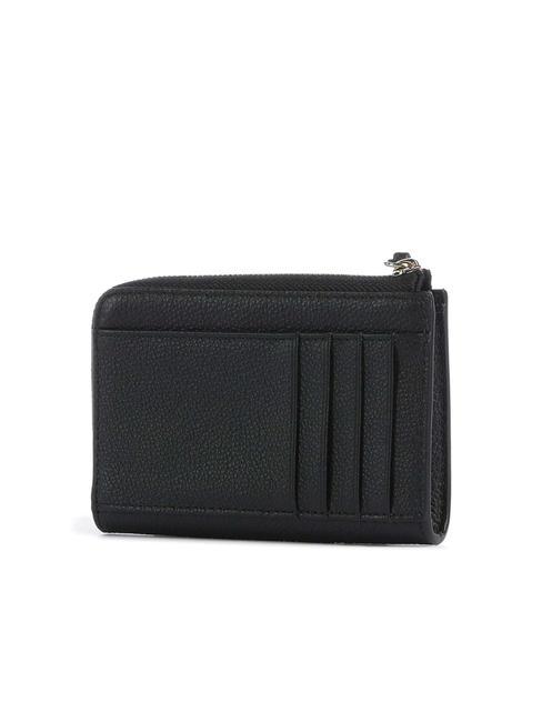 GOCCIA Porte-cartes en cuir avec zip Noir - Portefeuilles Femme