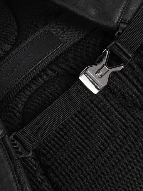 BLACK SQUARE Sac &agrave; dos en cuir pour ordinateur portable 14" Noir - Sacs &agrave; dos pour ordinateur portable