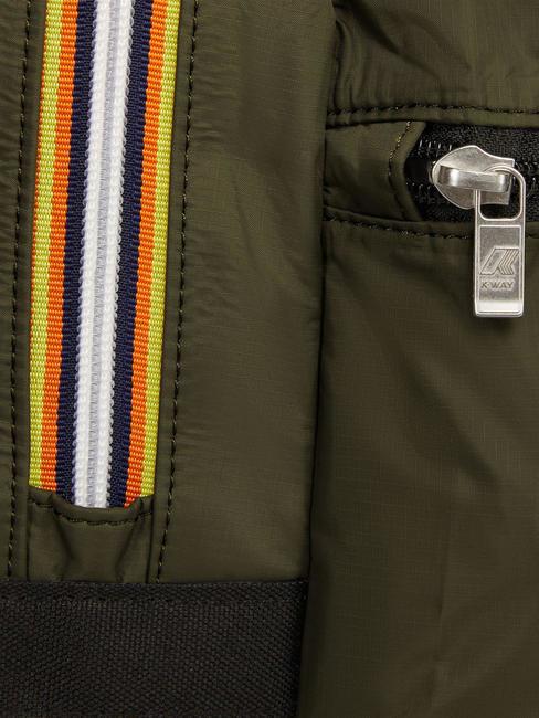 LAON Sac &agrave; dos en nylon vert noir&acirc;tre - Sacs &agrave; dos pour l'&Eacute;cole & les Loisirs