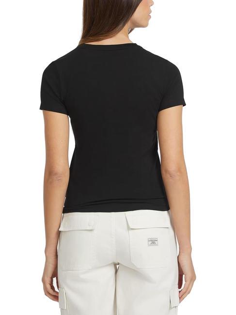 SLIM LOGO T-shirt extensible coupe slim jetbla - T-shirt