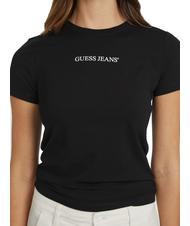 GUESS JEANS SLIM LOGO T-shirt extensible coupe slim jetbla - T-shirt - 3