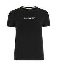 GUESS JEANS SLIM LOGO T-shirt extensible coupe slim jetbla - T-shirt - 5
