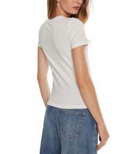 GUESS JEANS SLIM LOGO T-shirt extensible coupe slim blanc pur - T-shirt - 2