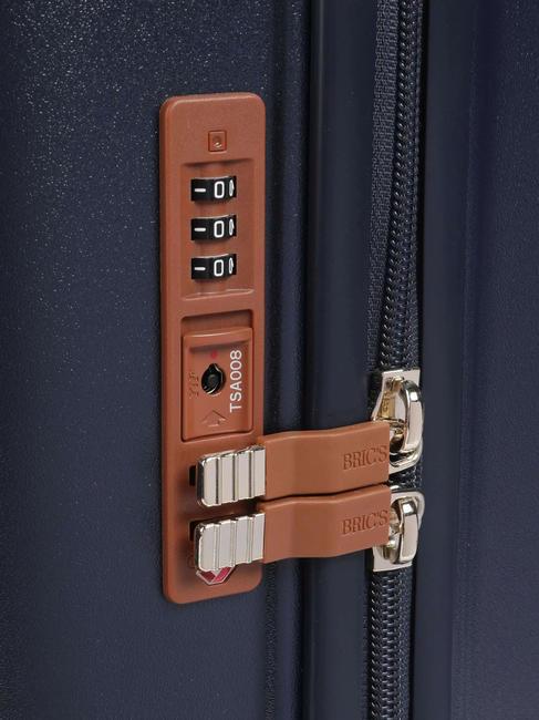 BELLAGIO Chariot à bagages à main Bleu / cuir - Valises cabine