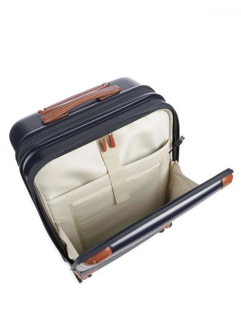 BELLAGIO Chariot cabine extensible avec PC et port USB Bleu / cuir - Valises cabine