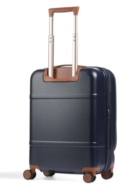 BELLAGIO Chariot cabine extensible avec PC et port USB Bleu / cuir - Valises cabine