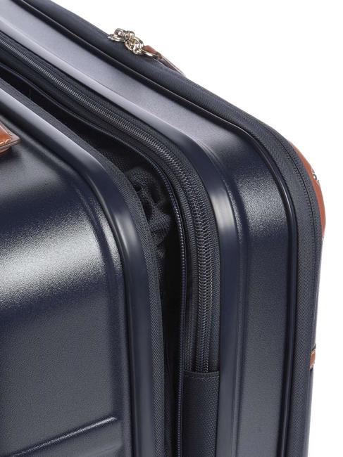 BELLAGIO Chariot cabine extensible avec PC et port USB Bleu / cuir - Valises cabine