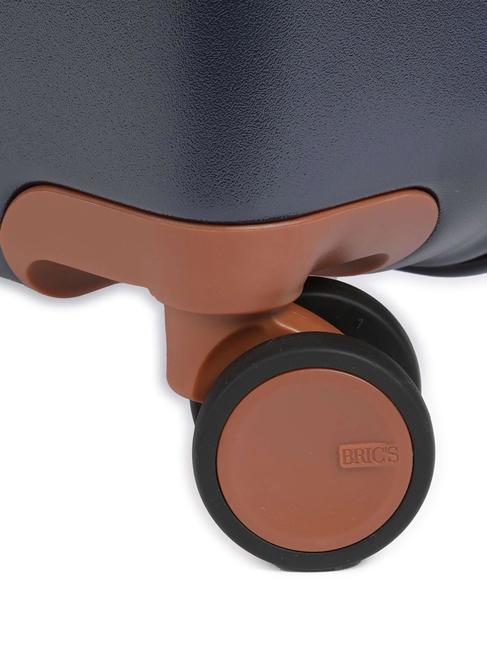 BELLAGIO Chariot cabine extensible avec PC et port USB Bleu / cuir - Valises cabine