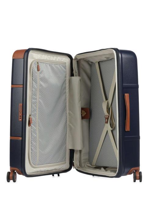 BELLAGIO Grand chariot extensible Bleu / cuir - Valises Rigides