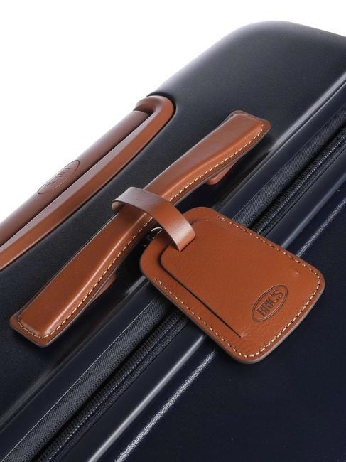 BELLAGIO Grand chariot extensible Bleu / cuir - Valises Rigides