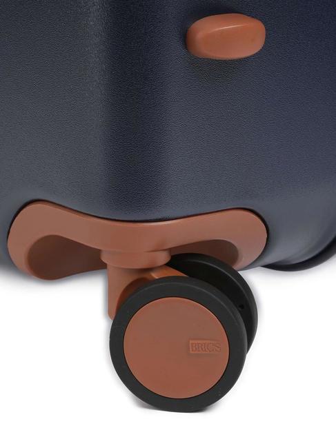 BELLAGIO Grand chariot extensible Bleu / cuir - Valises Rigides