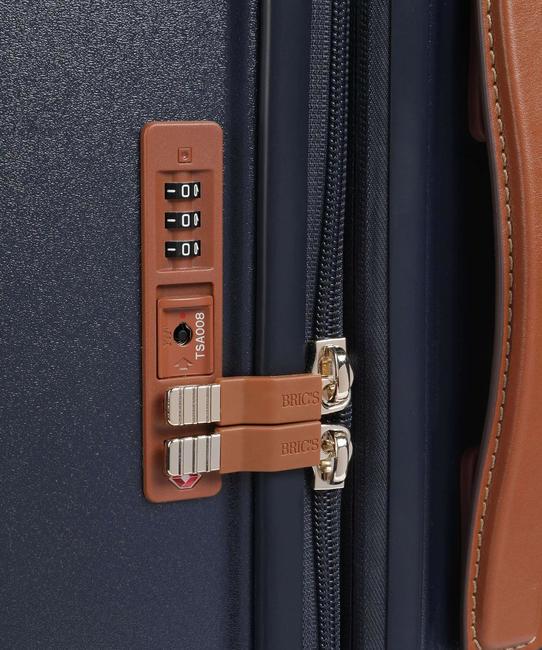 BELLAGIO Chariot extensible moyen-grand Bleu / cuir - Valises Rigides