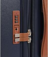 BRIC’S BELLAGIO Chariot extensible moyen-grand Bleu / cuir - Valises Rigides - 5