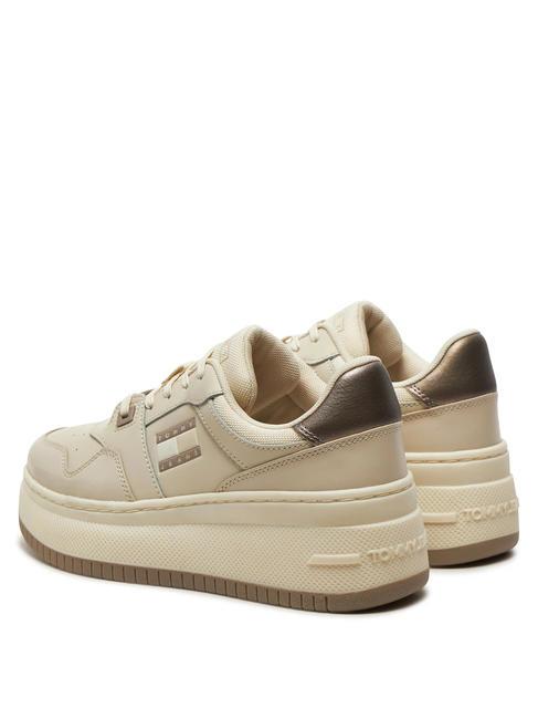 TOMMY JEANS RETRO BASKET  Baskets hautes papier journal - Chaussures Femme
