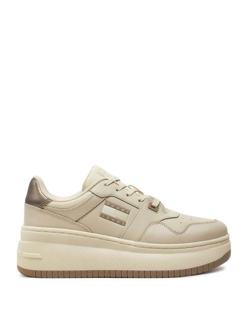 TOMMY JEANS RETRO BASKET  Baskets hautes papier journal - Chaussures Femme