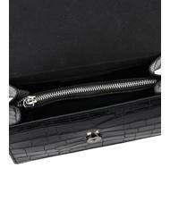 TOSCA BLU VANCOUVER Sac bandoulière en cuir imprimé croco Noir - Sacs pour Femme - 3