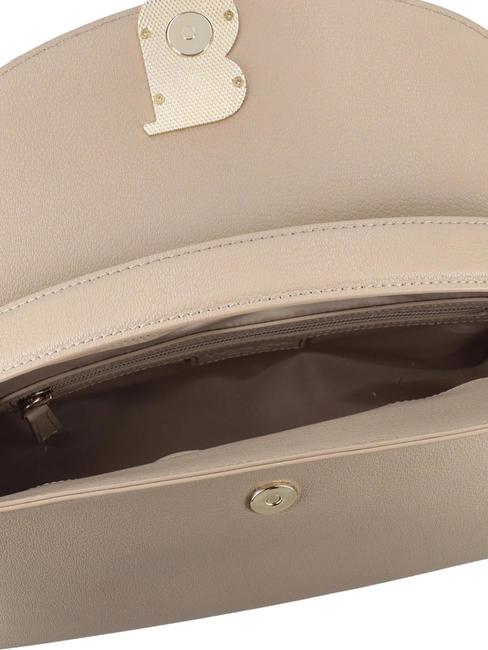 MEGEVE Grand sac en cuir avec bandoulière BEIGE - Sacs pour Femme