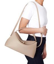 TOSCA BLU MEGEVE Grand sac en cuir avec bandoulière BEIGE - Sacs pour Femme - 4