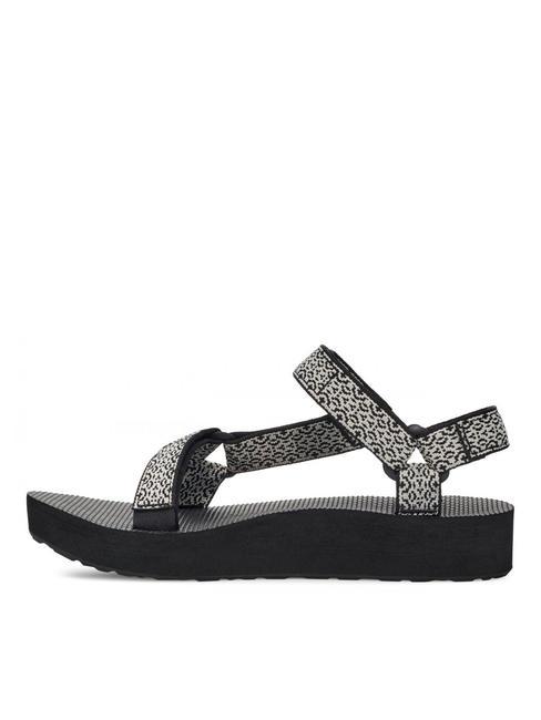 MIDFORM UNIVERSAL  Sandale boh&egrave;me blanc/noir - Chaussures Femme