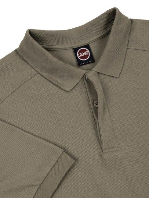 FLUX Polo &agrave; manches mi-longues en piqu&eacute; de coton nirvana - chemise polo