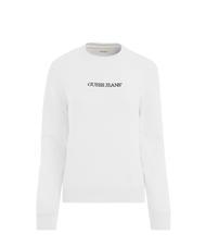 GUESS JEANS LOGO Sweat col rond coupe classique blanc pur - Sweat-shirts pour femmes - 4