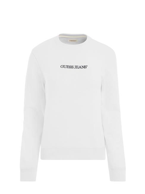 LOGO Sweat col rond coupe classique blanc pur - Sweat-shirts pour femmes
