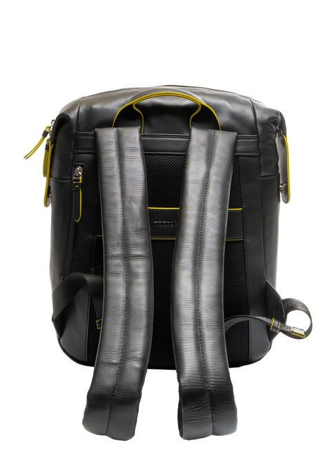 BICOLOR Sac à dos en cuir pour ordinateur portable 15,6" noir jaune - Sacs à dos pour ordinateur portable