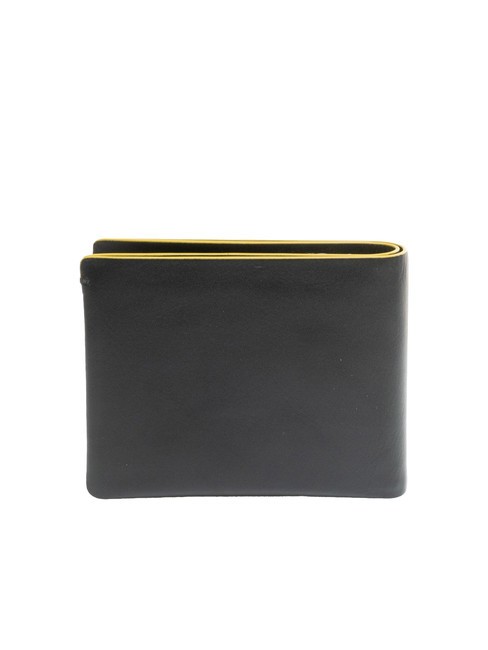 BICOLOR Porte-monnaie en cuir noir jaune - Portefeuilles Homme