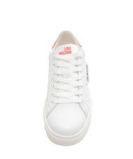 LOVE MOSCHINO BOLD 40 Baskets en cuir blanc/laque - Chaussures Femme - 3