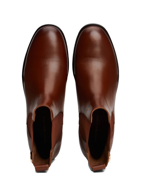 STUD LOW CHELSEA Bottine en cuir marron cognac - Chaussures Femme