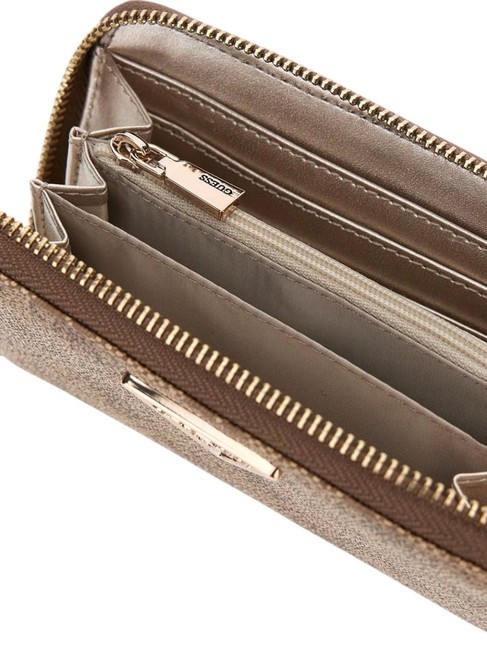 LAUREL 4G Portefeuille moyen &agrave; fermeture &eacute;clair LOGO DE LAIT - Portefeuilles Femme